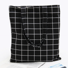 BT-DA #18 GRID BLACK TOTE BAG
